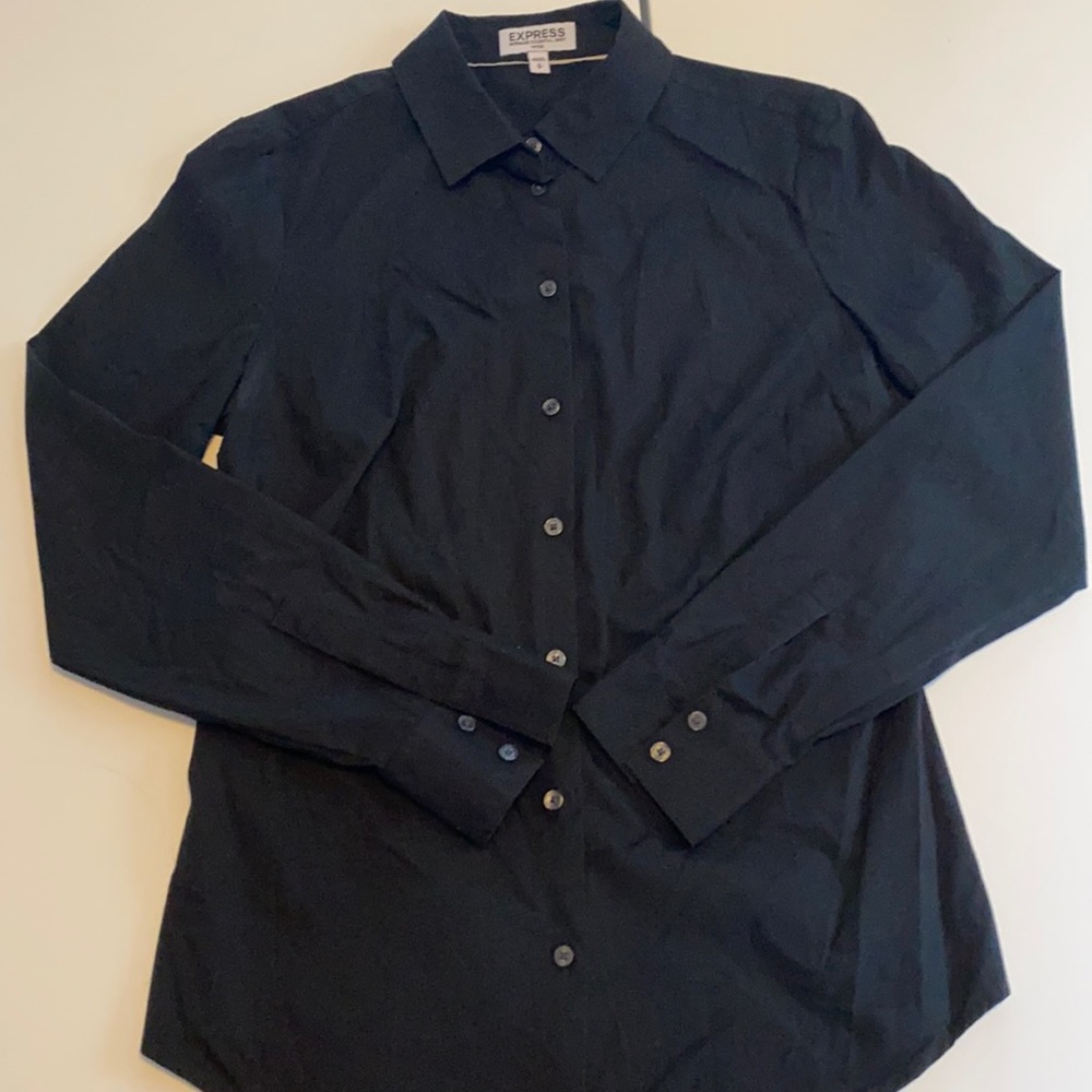 Express Black ultimate Essential Fitted Dress Shirt